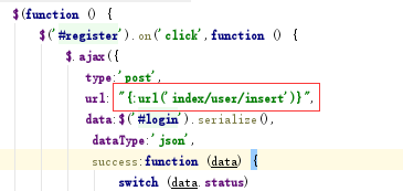關(guān)于thinkphp 5.1中，ajax提交數(shù)據(jù)url的格式寫法，加花括號就出錯，請老師指點(diǎn)