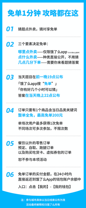 餓了么怎么免單  餓了么免單一分鐘怎么玩規則內容介紹