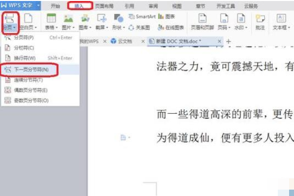 Wps怎么設(shè)置不同的頁眉？