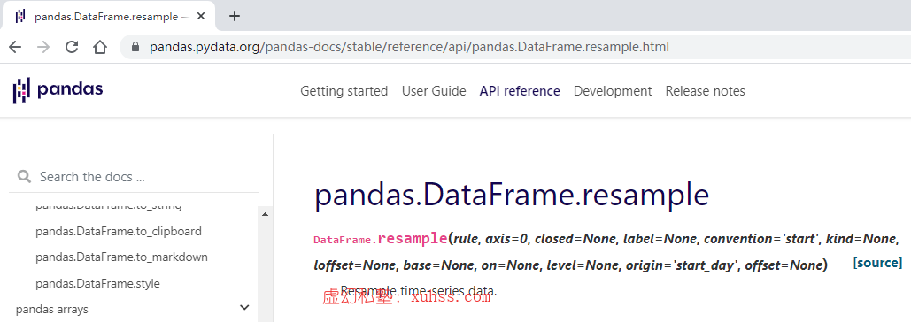 Python量化交易實戰之使用Resample函數轉換“日K”數據