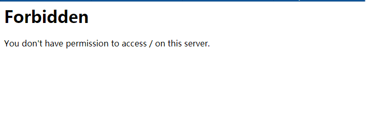 在本地測試，提示無訪問權限