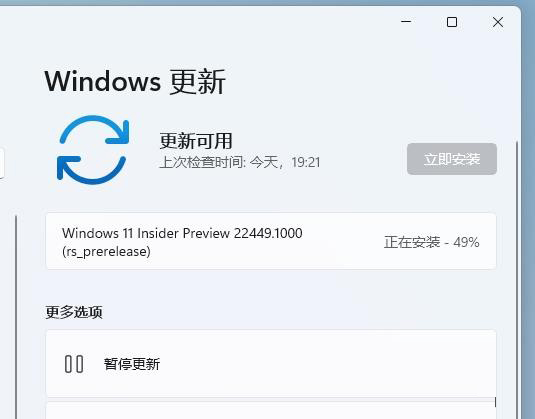Win11升級22449.1000版本卡在49%怎么辦?