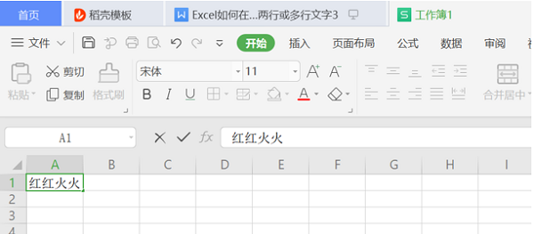 WPS在Excel的一個單元格內輸入兩行或多行文字操作方法