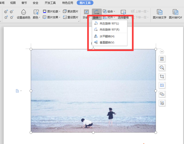 WPS中Word如何旋轉(zhuǎn)圖片?WPS中Word旋轉(zhuǎn)圖片辦法