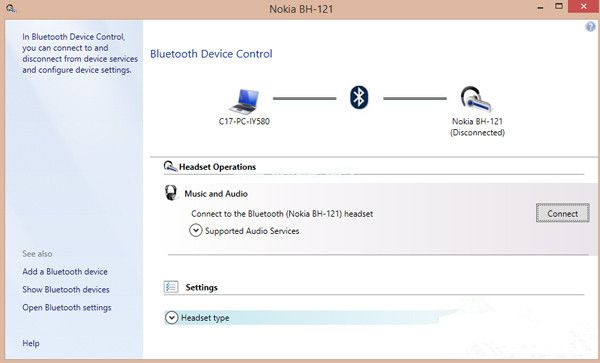 Win8藍牙耳機能配對不能連接怎么解決？