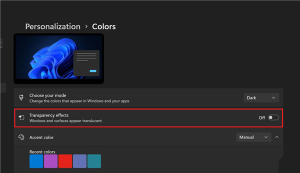 Window11如何禁用透明任務欄?Win11停用透明度效果教程