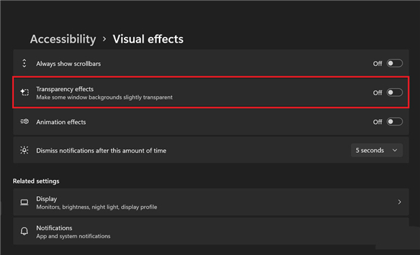 Window11如何禁用透明任務欄?Win11停用透明度效果教程