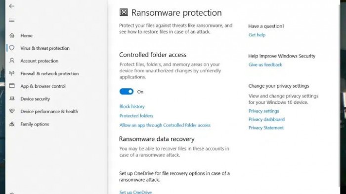 Win10怎么開啟勒索軟件保護的功能？Win10開啟勒索軟件保護功能