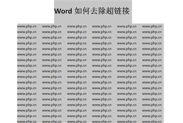 Word中如何快速去除超鏈接？