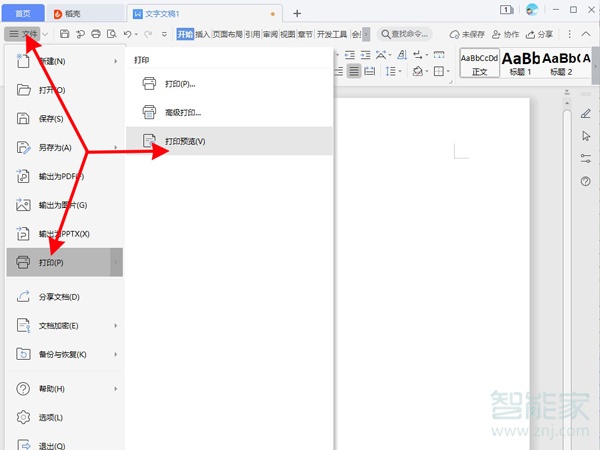 word打印預覽在哪里