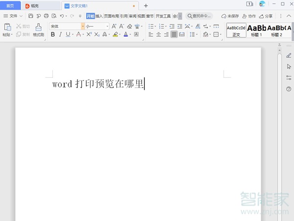 word打印預覽在哪里