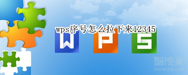 wps序號怎么拉下來12345