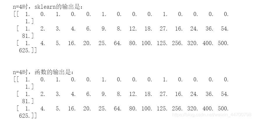 python實現(xiàn)PolynomialFeatures多項式的方法