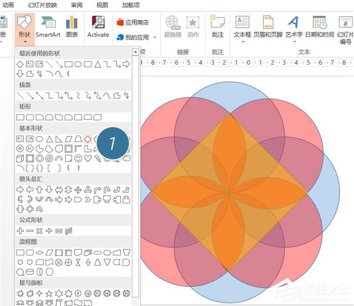 ppt中怎么制作出漿形圖形設(shè)計(jì)？ppt中制作出漿形圖形設(shè)計(jì)的方法