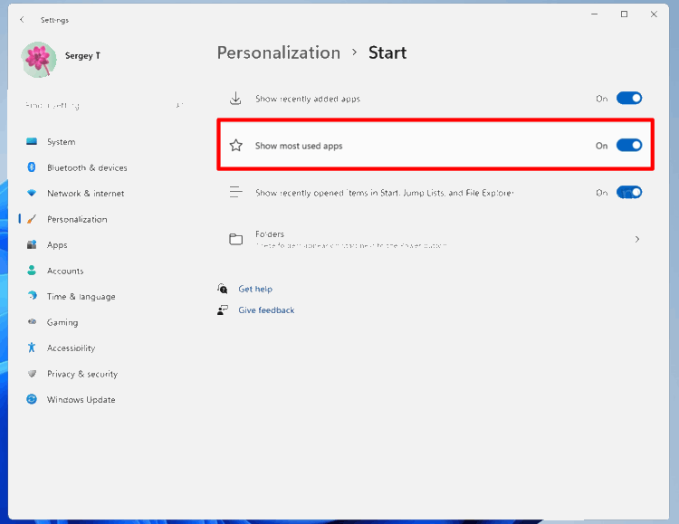 如何在Windows11“開始”菜單中隱藏或顯示最常用的應(yīng)用程序?