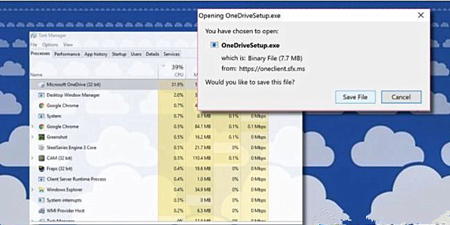 Win10系統Microsoft OneDrive占用CPU高如何解決?