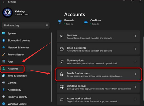 Win11如何切換賬戶類型？Win11切換賬戶類型的方法