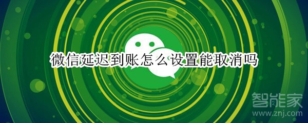 微信延遲到賬怎么設置能取消嗎