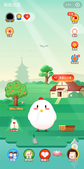 支付寶小雞飼料容量怎么增加