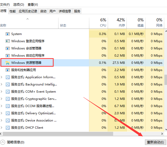 Win10 20H2系統怎么重啟資源管理器?