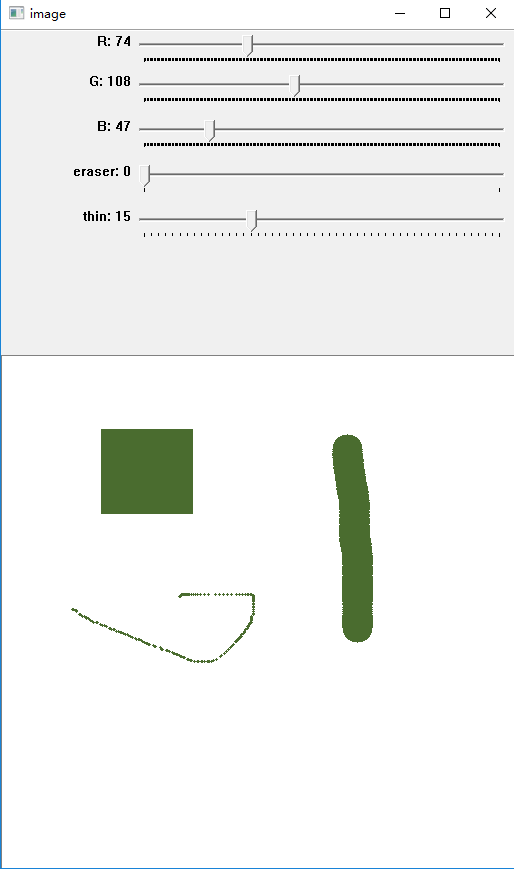 Python下使用Trackbar實現(xiàn)繪圖板