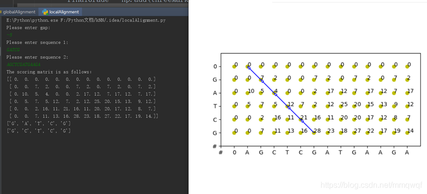 詳解基于python的全局與局部序列比對的實現(DNA)