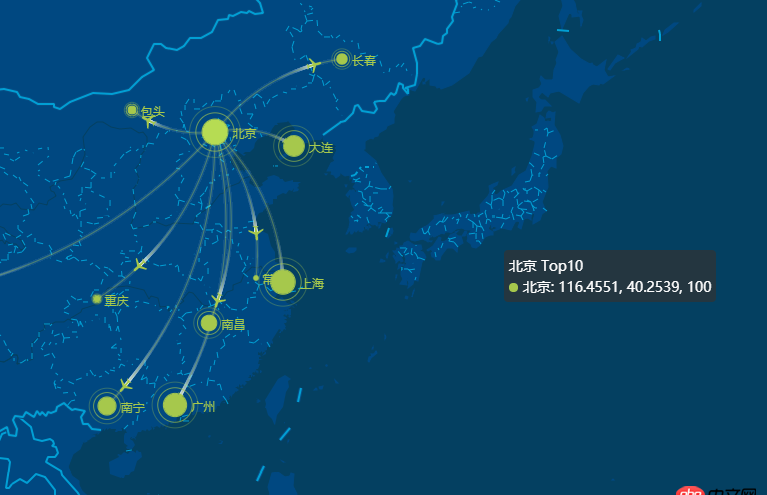 javascript - echart+百度地圖