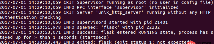 python - supervisor啟動程序報錯，ERROR (spawn error)，如何查看報錯具體信息