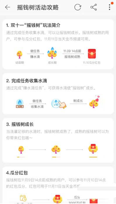 如何養(yǎng)搖錢樹瓜分淘寶雙11的3000萬紅包
