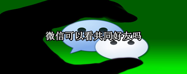 微信可以看共同好友嗎