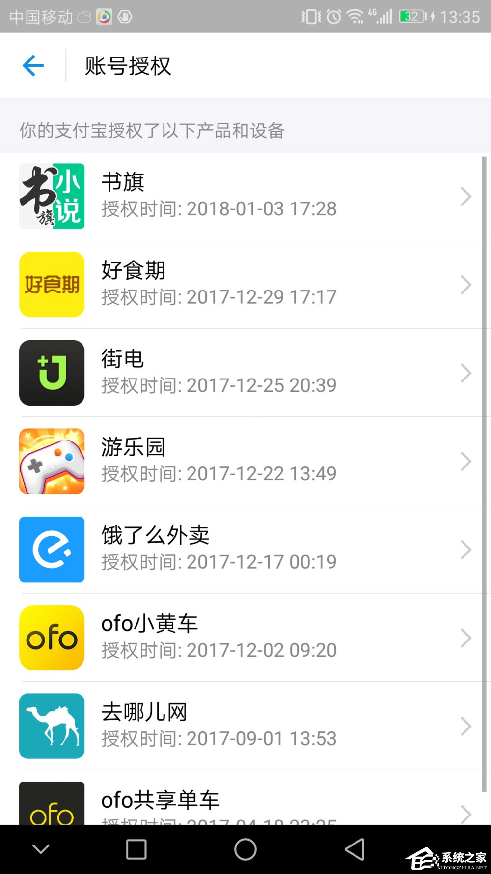 支付寶取消第三方賬戶授權管理的具體操作方法