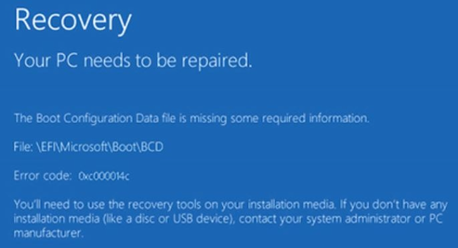 Win10電腦卡機遇到藍屏代碼0xc000014c應該怎么辦？