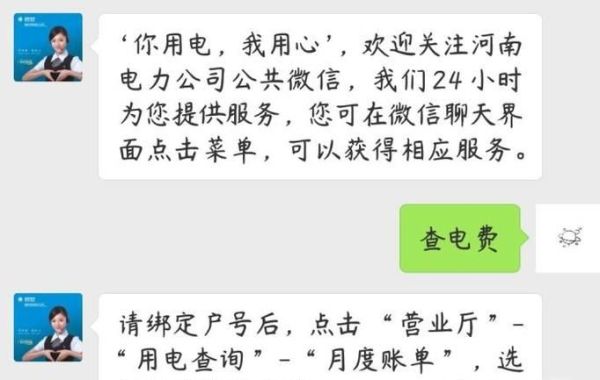 在網上手機微信上怎么查詢每月電費用電量河南省