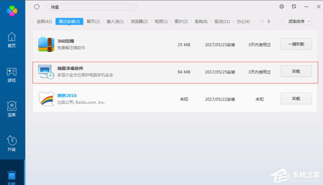 Win8系統(tǒng)如何刪除瑞星殺毒軟件？Win8系統(tǒng)刪除瑞星殺毒軟件的方法
