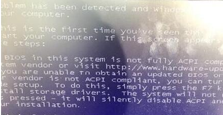 Win8改Win7進(jìn)pe出現(xiàn)藍(lán)屏0x000000a5錯(cuò)誤代碼修復(fù)辦法