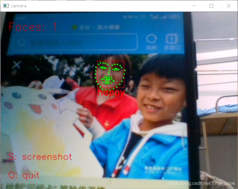 Python+Dlib+Opencv實現人臉采集并表情判別功能的代碼
