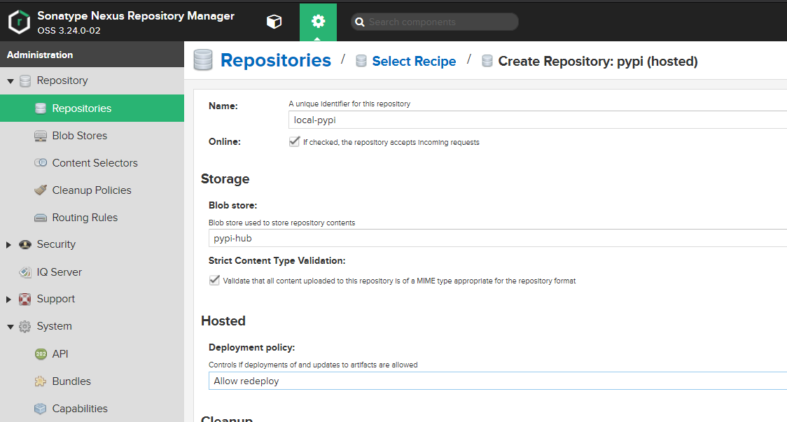 基于nexus3配置Python倉庫過程詳解
