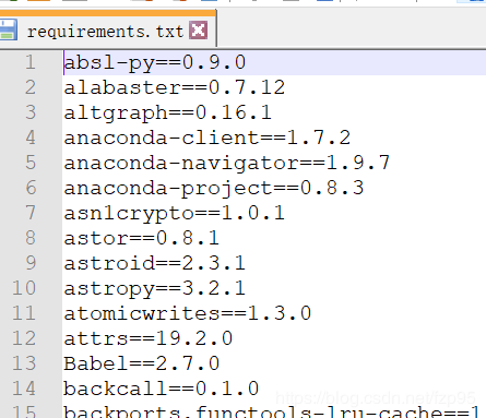 如何導出python安裝的所有模塊名稱和版本號到文件中