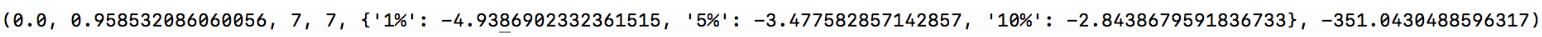 Python ADF 單位根檢驗 如何查看結(jié)果的實現(xiàn)