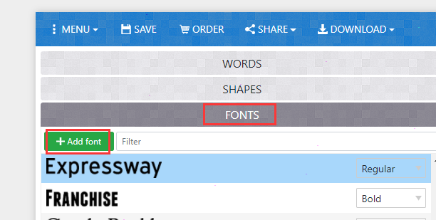 wordart導入中文字體方法介紹