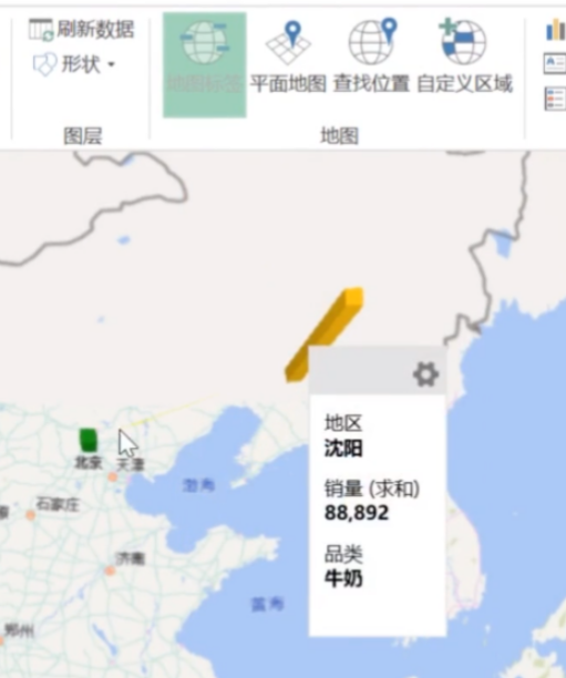 excel設置地圖數據可視化教程介紹