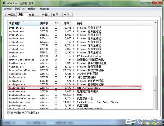 Win7系統wmiprvse.exe占用cpu高如何禁用？