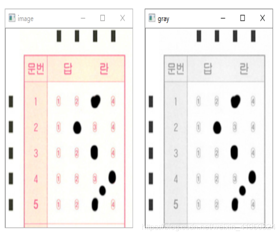 python利用opencv如何實現答題卡自動判卷