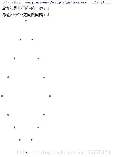 python 使用while循環(huán)輸出*組成的菱形實(shí)例