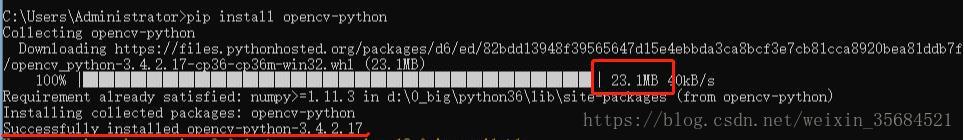 Window系統(tǒng)下Python如何安裝OpenCV庫
