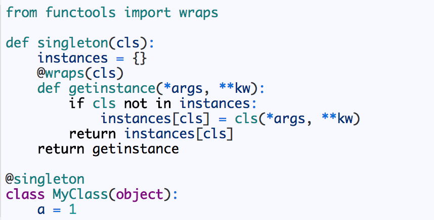 Python單例模式的四種創(chuàng)建方式實例解析