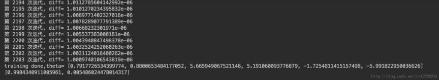 python實現logistic分類算法代碼