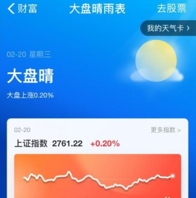 在支付寶里怎么找到大盤晴雨表？大盤晴雨表查找方法一覽
