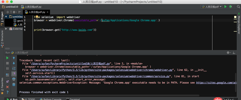 python -  selenium webdriver 中 Chrome 的"地址問題"