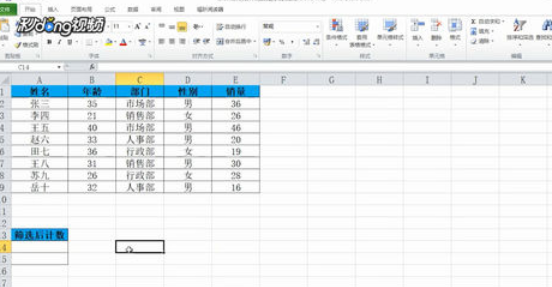 Excel怎么統計篩選后篩選的數據?統計篩選后篩選的數據方法分享